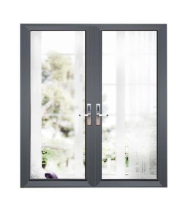 China Golden Oak Aluminium Timber Casement Doors And Windows Tempered Glazed for sale