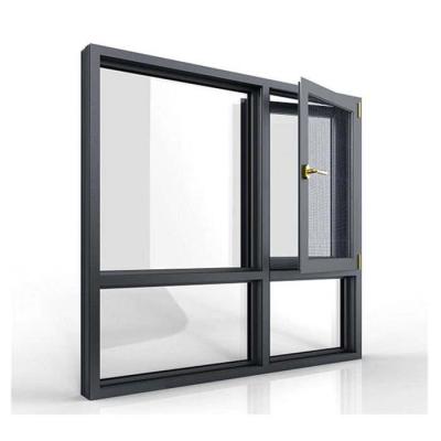 China Outswing Casement Aluminium Single Swing Window With Steel Screen for sale