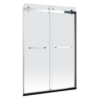 China Collision Avoidance Design Aluminum Bathroom Doors Frosted Glass ISO9001 for sale