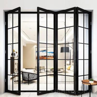China Ornamental Aluminum Folding Doors Glass 5mm-12mm Thickness For Balcony for sale