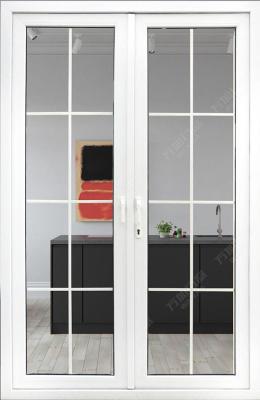 China Flush Threshold Aluminum Swing Doors , Anodized Left Hand Inswing French Door for sale