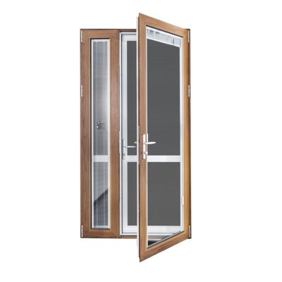 中国 アパートのガラス繊維Flyscreenによって味方されるアルミニウム開き窓のドアの二重 販売のため