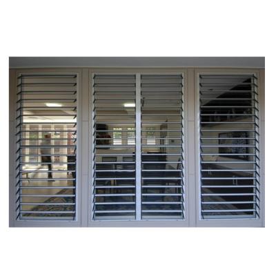 China Aluminum Fixed Rolling Shutter Louver Glass Door For Exterior Vertical for sale