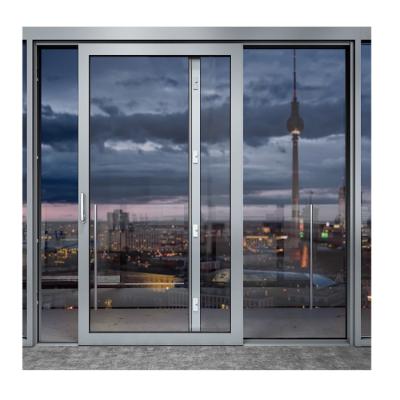 China High Rising Building Aluminium Exterior Doors 0.8mm Thickness French Standard for sale