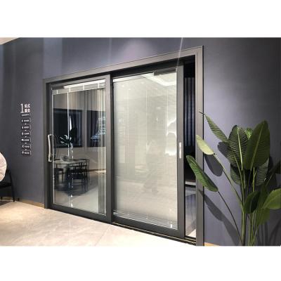 China Sound Proof Sliding Aluminum Framed Glass Door For Home Australian Standard for sale