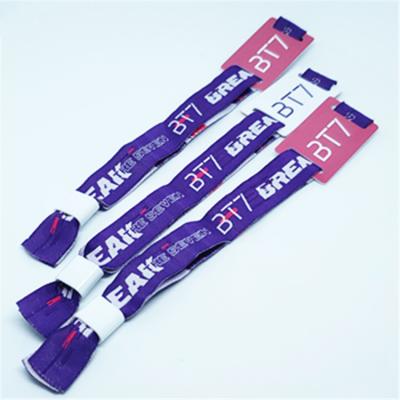 China Personalised RFID Fabric Festival Wristbands, Cheap 13.56MHZ HF RFID Fabric Party Bracelets for sale
