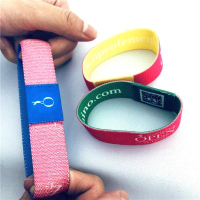 China Elastic bracelet N-tag216 Personalised Festival Wristbands stretch event wristbands for sale