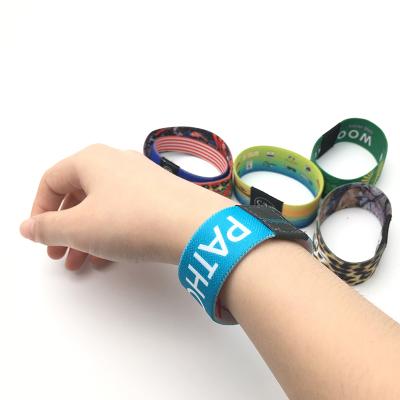 China Attractive Elastic printed wristband Personalised Festival Wristbands F08 1k NFC Chip Stretch Bracelet for sale
