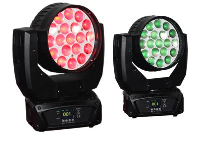 China 540°Pan 270°Tilt 19pcs 12W RGBW 4in1 LED Moving Head Light Zoom Wash Moving Head Light for sale