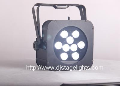 China 2018 Stage Light 9pcs 10w/15w 4in1/5in1 Flat dmxwireless battery powered led par for sale