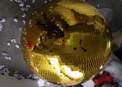 China La etapa de oro del disco de la bola de espejo del 120CM enciende la bola giratoria en venta