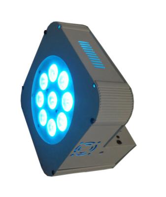 China 9 x 15w RGBWA 5in1 Dmx Wireless LED Par Cans , Outdoor Battery Powered Led Uplight for sale