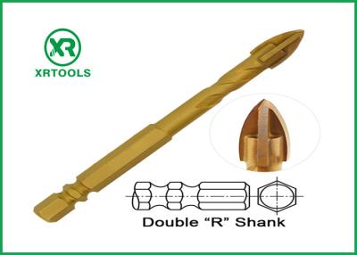 中国 二重Rの六角形のすねの穴あけ工具、3フルートが付いている平らな16mmの石工穴あけ工具 販売のため