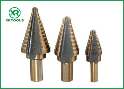 China Straight Flute HSS Step Drill Bit , 2 Inch Step Drill Bit For Multiple Hole for sale