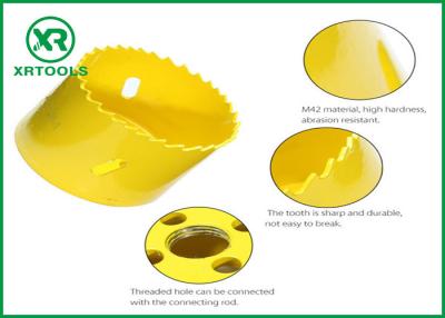 China HSS M42 Bi Metal Hole Saw , Yellow Finished Deep Hole Saw For Wood / Aluminum for sale