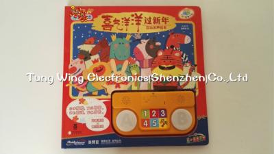 China 6 Button and 2 LED Module sound book for baby with Funny Nursery Rhyme for sale