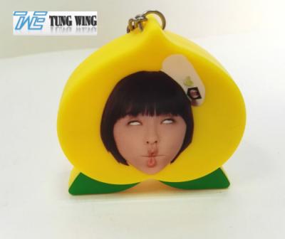 China Funny Cute Yellow Music Keychain Key Chain ABS 3Pcs Battery for sale