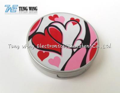 China Logo Printing Pocket Makeup Mirror Cosmetic Mirror With Sound for sale