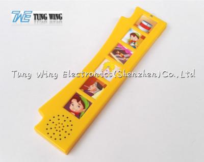 China El sonido durable anaranjado del bebé del libro del sonido del botón salta para las tarjetas en venta