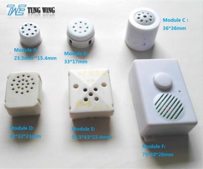 China Módulo plástico del sonido del empuje del ABS con el sonido modificado para requisitos particulares, voz, melodía en venta