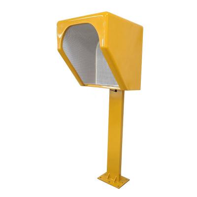 China Soundproof Telephone Acoustic Hood Phone Booth Public Call Box In Yellow Color Stand Alone for sale
