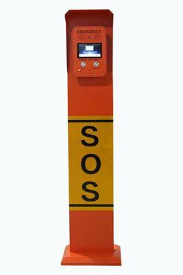 中国 柱サポート耐候性がある路傍ハイウェーの緊急Sosの電話箱 販売のため