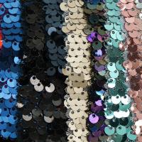 Chine Tissu décoratif réfléchi brillant de paillettes pour des chaussures d'habillement d'étape à vendre