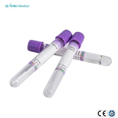 China Medical Plastic Blood Collection Tube Purple K2 K3 EDTA Tube for sale