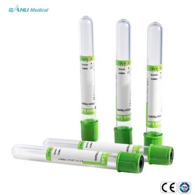 China Disposable Glass Lithium Heparin 2ml Green Tube For Blood Draw for sale