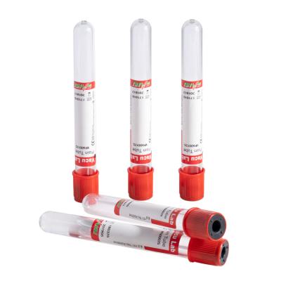 China Blood Collection Plain Red Tubes Disposable for sale