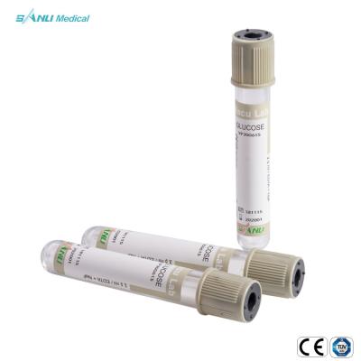 China Medical Gray Vacuum Blood Collection Glucose Tube Disposable CE ISO Approved for sale