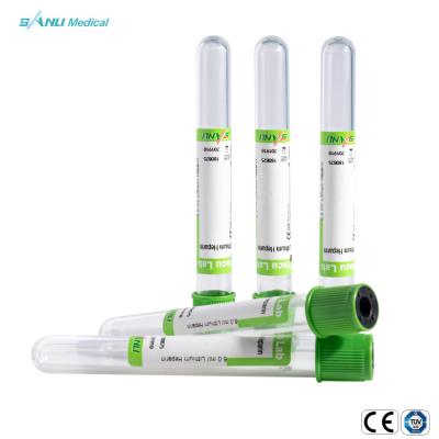 China 5ml Sodium Heparin Green Top Tube For Blood Draw PET Material for sale