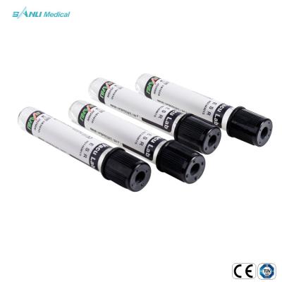 China Black Top Erythrocyte Sedimentation Rate Tube 13x75mm 1.6ml sterile for sale