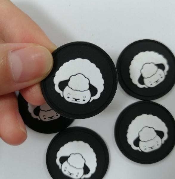 3D Washable Badge Silicone Rubber Labels Heat Transfer Customized