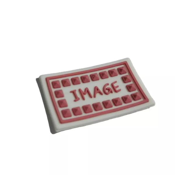 Silicone Labels Customized 3D Rubber Patches Heat Transfer Washable For Garment