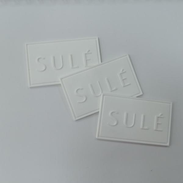 BV Approved Silicone 3D Embossed Custom Sew On Logo Patches PVC Badge