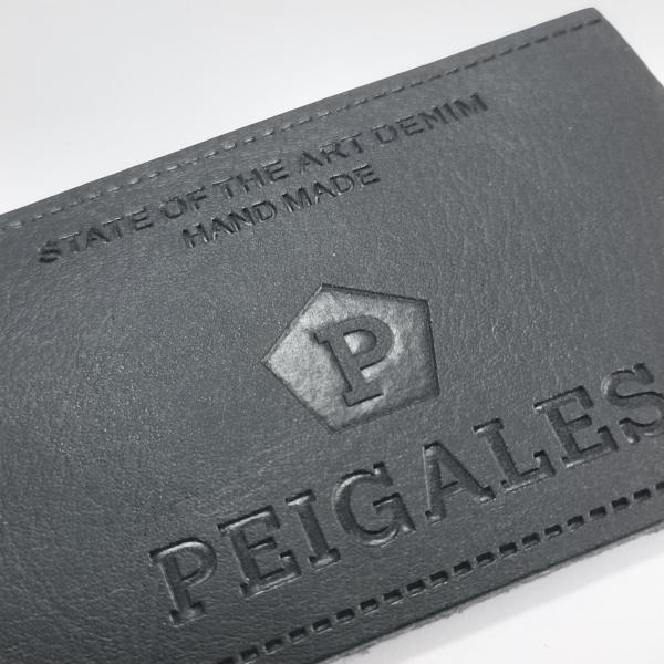 Custom Embossed Leather Patches , PU Leather Labels Fashionable Design