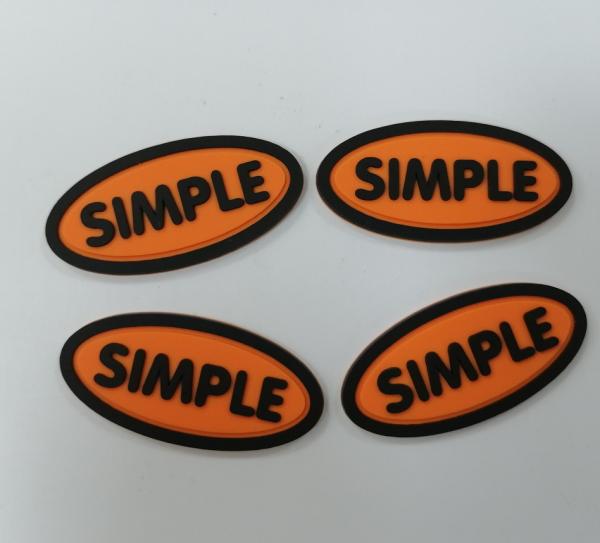 Eco Friendly 3D Badge PVC Silicone Rubber Labels Heat Transfer Customized