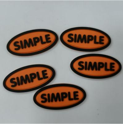 China Eco Friendly 3D Badge PVC Silicone Rubber Labels Heat Transfer Customized for sale