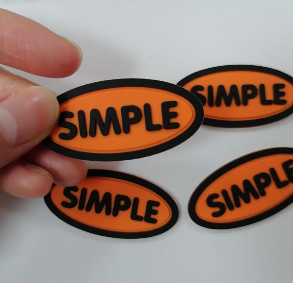 Eco Friendly 3D Badge PVC Silicone Rubber Labels Heat Transfer Customized