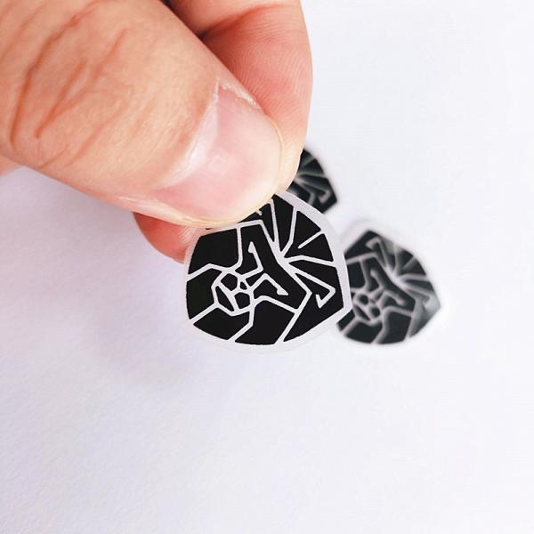 3D Effect Garment Silicone Heat Transfer Label Animal Black Color