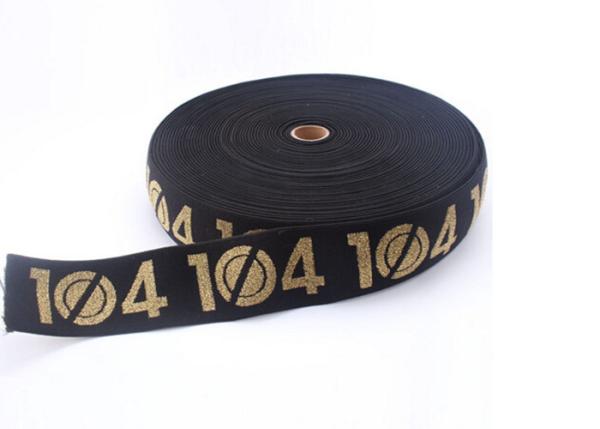 Eco - Friendly Jacquard Elastic Band Polyester Webbing Tape For Luggage