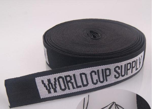 Eco - Friendly Jacquard Elastic Band Polyester Webbing Tape For Luggage