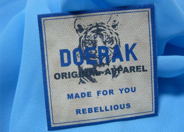 Customized Organic Silk Screen Clothing Labels , Small Cotton Clothing Labels