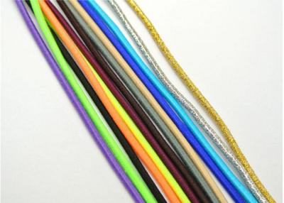 中国 着色された3mmのゴムのコードのひもの伸縮性がある玉が付く糸の高く粘着性 販売のため