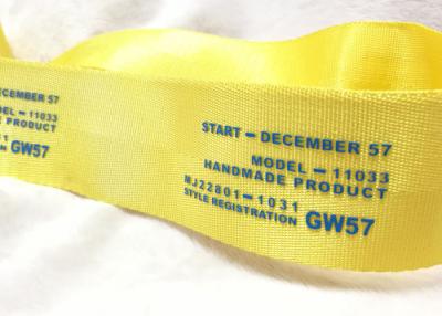 China Eco - hilado tejido cinta tejido elástico de nylon estrecho amistoso 30D/50D/100D de las cintas de nombre en venta