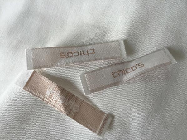 Eco - Friendly Cotton Woven Clothing Labels Tags For Clothes Embroidered