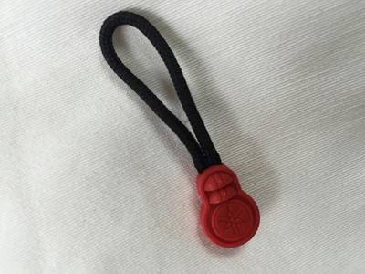 China Fashion Design Custom Logo Rubber Zipper Pullers For Clothes / Bags for sale