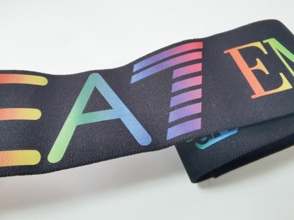 Spandex / Nylon 3CM Black Elastic Band With Customized Colorful Logo