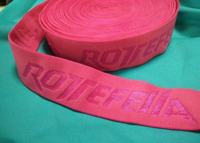 China Pretina no elástico grabada en relieve Spandex de nylon de encargo del cordón del telar jacquar de la ropa interior en venta
